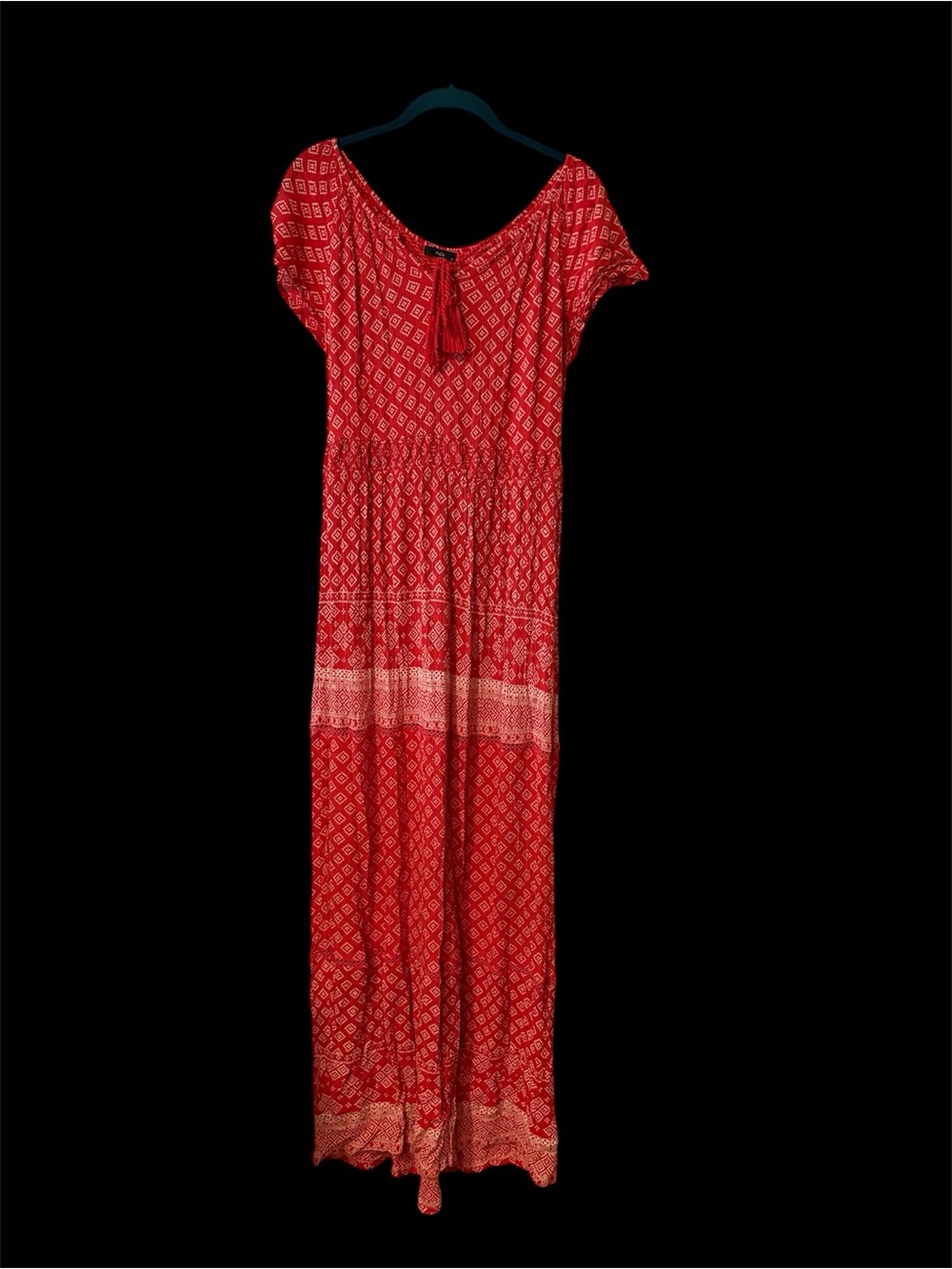 M&Co Patterned Maxi Dress with Tassel Tie